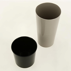 Кашпо для цветов 3л h260мм D140мм GARDENPLAST КАМЕЛИЯ со вставкой капучино пластик 000000000001207377