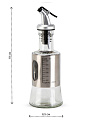 Бутылка для масла/соусов 6,5х19см 200мл с дозатором нержавеющая сталь/стекло 000000000001228454
