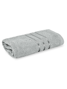 Полотенце махровое 70х130см СОФТИ бордюр 3 полоски серый хлопок 100% 000000000001212215