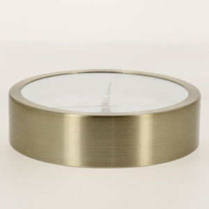 Часы настенные кварцевые Стиль золотой (корпус из алюминия, циферблат из полистирола, питание от батарейки типа AA 15x4,2см 79657 000000000001185761