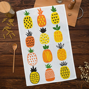 Полотенце кухонное Доляна Ананасы 35х60см 100%хл 160г/м2 4136473 000000000001200818