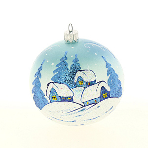 Декоративное украшение 10см Шар 5 БИРЮСИНКА Зима стекло 000000000001179994