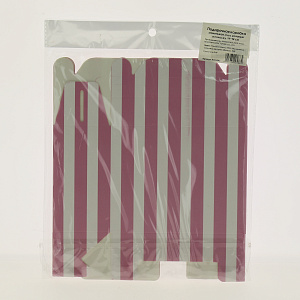 Коробка маленькая 11х14см 6шт розовая полоска R010045 000000000001174065