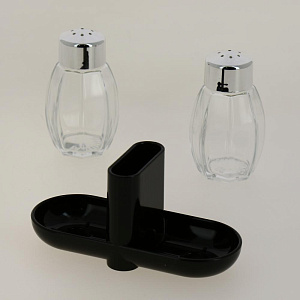 Набор диспенсеров для соли/перца на подставке стекло,нержавеющая сталь 13см Fackelmann 47318 000000000001194442