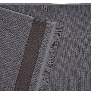 Полотенце махровое 70х130см СОФТИ Гармошка темно-серый хлопок 100% 000000000001213305