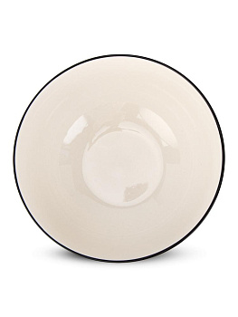 Салатник 15см черная кайма керамика 000000000001227221