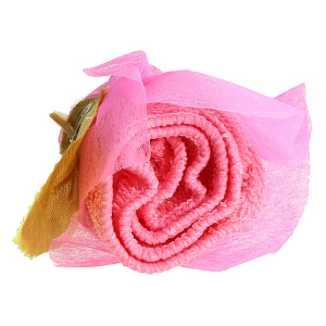 Полотенце Роза на подставке Софти, 20х20 см, хлопок 000000000001151792