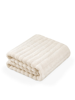 Полотенце махровое 50x90см DE'NASTIA Узкая Волна 500гр молочный хлопок 000000000001194305