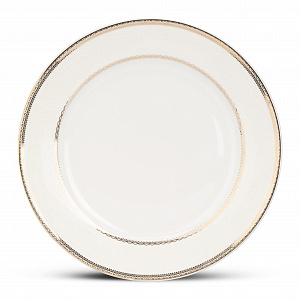 Тарелка обеденная 27см Анжелика с золотом фарфор 000000000001219752