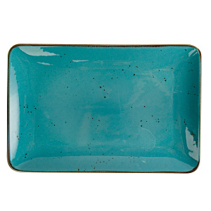 Блюдо прямоугольное 30см TULU PORSELEN Reactive Turquoise фарфор 000000000001216245