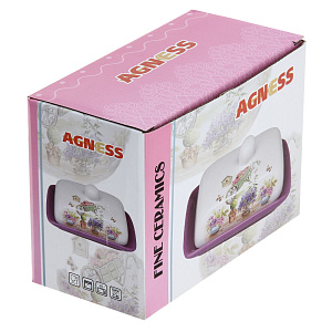 Масленка Прованс Agness, 17х12х10см, керамика 000000000001163118