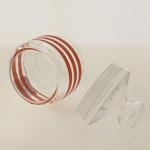 Банка стеклянная с красной спиралью 0,5л с крышкой SPRIAL RED Q0400 000000000001198036