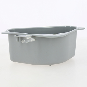 Органайзер кухонный/органайзер на раковину 25,5х14х10см DE'NASTIA угловой с присоской серый пластик 000000000001212528