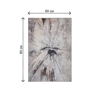 Ковер универсальный 60х90см LUCKY СОСТАРЕННЫЙ серый хрустальный бархат 000000000001222913