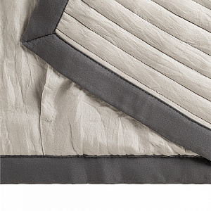 Наволочки декоративные 50x70см 2шт DE'NASTIA Structure строчка серый полиэстер 000000000001224732