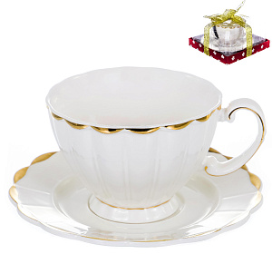 Пара чайная 220мл/блюдце BALSFORD Грация Полетт подарочная упаковка фарфор 000000000001193979
