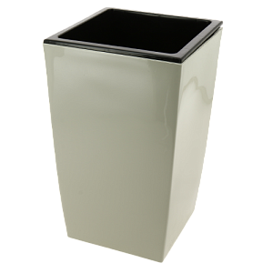 Кашпо для цветов 2,5л 160х160х260мм GARDENPLAST ЖАСМИН со вставкой светло-серый пластик 000000000001207381