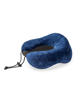 Подушка для путешествий 28х25х12см с эффектом памяти съемный чехол синий полиэстер 000000000001226503