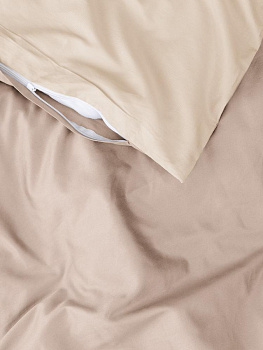 Пододеяльник 175x210см DE'NASTIA NEW сатин 2х-сторонний молочный/бежевый хлопок 000000000001215771