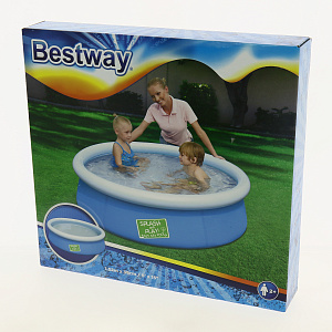 Бассейн 152х38см BESTWAY Радуга с надувным бортом 3 вида 57241\197282 000000000001086184