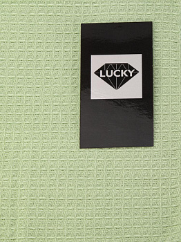 Полотенце кухонное 30х50см LUCKY вафельно-махровое светло-зеленый хлопок 100% 000000000001225103
