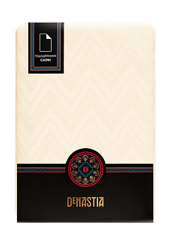 Пододеяльник 175х210см DE'NASTIA JQ зигзаг молочный сатин хлопок-100% 000000000001215597