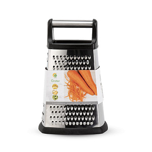 Терка 4-х гранная 22х14х11,5см нержавеющая сталь/пластик 000000000001224394