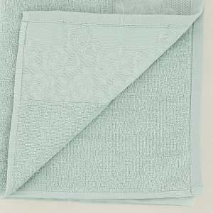 Полотенце махровое 60х100см LUCKY бордюр розы бирюзовое 100% хлопок 000000000001208943