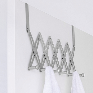 Вешалка дверная DE'NASTIA регулируемая серая нержавеющая сталь 000000000001212667