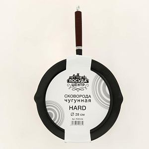 Сковорода 28см, вдойной слив, деревянная ручка, чугун PC05154 000000000001194341