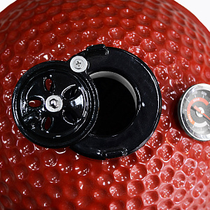 Гриль керамический 35х40,5х55см бамбуковая ручка красный чугун 000000000001213152