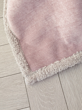 Плед 200x220см DE'NASTIA twinsoft сиреневый/серый шенилл/шерпа полиэстер 000000000001229832