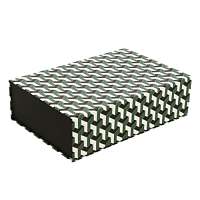 Коробка подарочная на магните с перекидной крышкой «3D» 270x190x80мм черный прямоугольник мелованная бумага Д10303П.012/1.1 000000000001205118