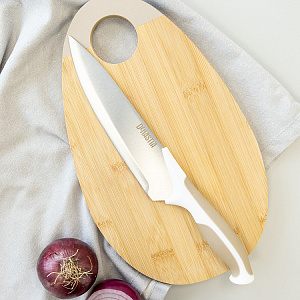 Нож-шеф поварской 18,5см DE'NASTIA бежевый нержавеющая сталь/пластик/термопластичная резина 000000000001211432