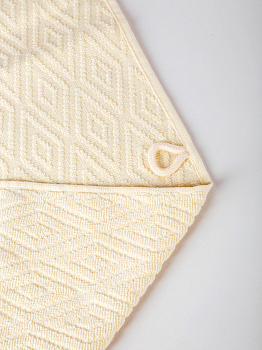 Полотенце махровое 100х150см СОФТИ Ромб молочный хлопок 100% 000000000001214705