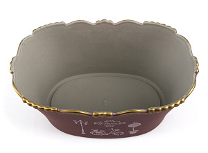 Кашпо 23х13,5х11см Vintage рефленое микс пластик 000000000001216371