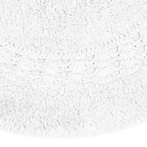 Коврик для ванной 60x100см DE'NASTIA овал кружево2 белый хлопок 100% 000000000001219247