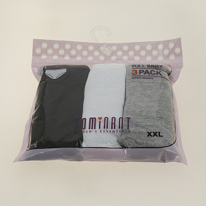 Набор трусов женских Dominant 3шт full brief 2XLдиз5 95%хл 5%эл 000000000001192107