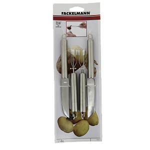 Набор из 4 предметов для чистки овощей: 2 ножа для чистки 20,2см, 2 вилки-держателя 16,5см 000000000001189003