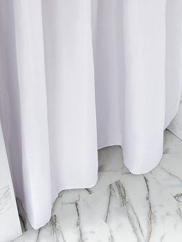 Шторка для ванной 200x180см DE'NASTIA водоотталкивающая пропитка белый полиэстер 000000000001214397