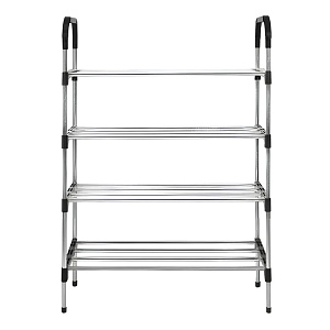 Обувница 4-х ярусная 56х28х80см LUCKY металл/пластик 000000000001222575