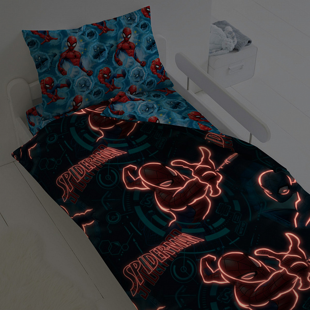 Комплект постельного белья Человек Паук NEON, 1.5 спальный 000000000001176347