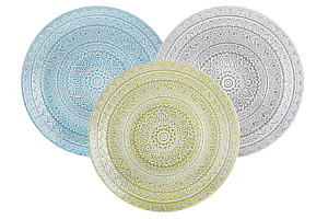 Тарелка обеденная 26,6см ROMANO, форма круг, материал фарфор, 3 цвета в ассортименте, 19S160 000000000001196921