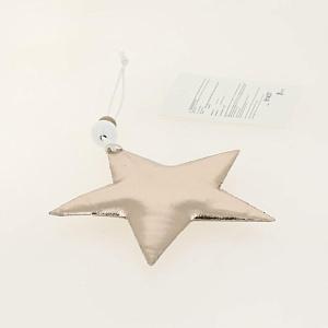 Новогоднее подвесное украшение Блестящая розово-золотистая звезда из полиуретана 10,5x1,5x10,5см 81437 000000000001201826