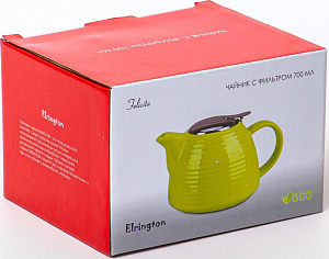 Чайник 700мл Elrington ФЕЛИЧИТА фильтр матовый ментол подарочная упаковка керамика 109-06092 000000000001203899