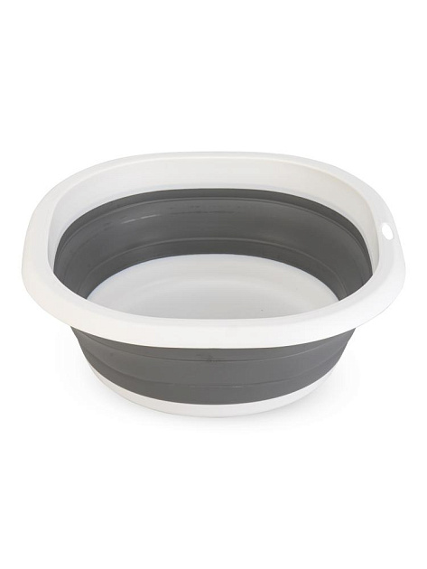 Таз 5л складной бело-серый полипропилен/силикон 000000000001227339