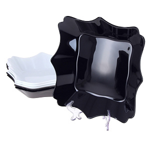 Столовый набор Authentic Black and White Luminarc, 19 предметов 000000000001061008