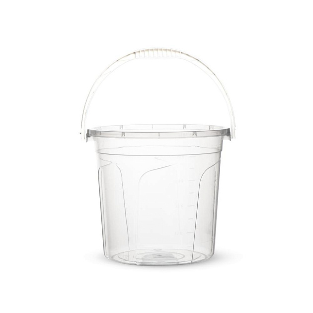Ведро пищевое 5л 22х22х21см с крышкой прозрачный пластик 000000000001226448