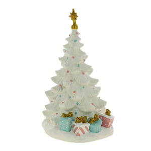 Новогодняя фигурка Нарядная Ёлка Светлая из полирезины / 27х16х15см арт.80072 000000000001191420