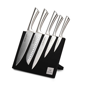 Набор ножей 6 предметов SERVITTA (5 ножей, подставка магнитная) нержавеющая сталь Набор ножей 6 предметов SERVITTA (5 ножей, подставка магнитная) нержавеющая сталь 000000000001226020